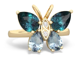 Alexandrite Butterfly 14K Yellow Gold ring R2215