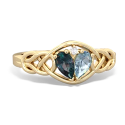 Alexandrite Celtic Love Knot 14K Yellow Gold ring R5420