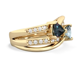 Alexandrite Bowtie 14K Yellow Gold ring R2360