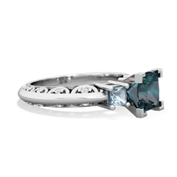 Alexandrite Eternal Embrace Engagement 14K White Gold ring C2001