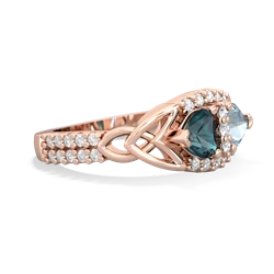 Alexandrite Sparkling Celtic Knot 14K Rose Gold ring R2645