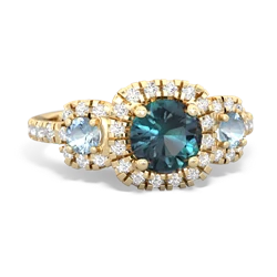 Alexandrite Regal Halo 14K Yellow Gold ring R5350