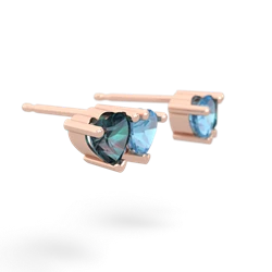 Alexandrite Sweethearts 14K Rose Gold earrings E5260