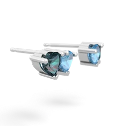 Alexandrite Sweethearts 14K White Gold earrings E5260