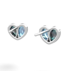 Alexandrite 'Our Heart' 14K White Gold earrings E5072