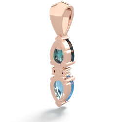 Alexandrite Bowtie Drop 14K Rose Gold pendant P0865