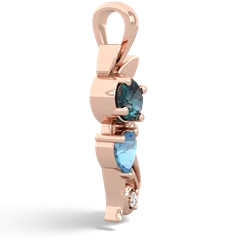 Alexandrite Kitten 14K Rose Gold pendant P5780