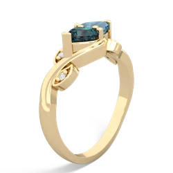 Alexandrite Floral Elegance 14K Yellow Gold ring R5790