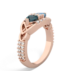 Alexandrite Sparkling Celtic Knot 14K Rose Gold ring R2645