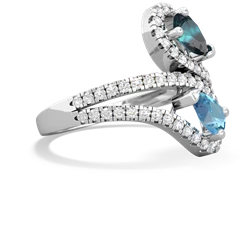 Alexandrite Diamond Dazzler 14K White Gold ring R3000