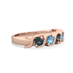 Alexandrite Anniversary Band 14K Rose Gold ring R2089