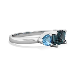 Alexandrite Three Stone 14K White Gold ring R5235