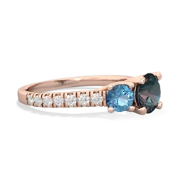 Alexandrite Pave Trellis 14K Rose Gold ring R5500