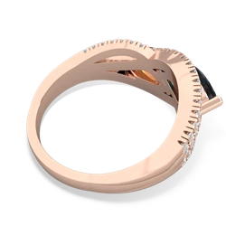 Alexandrite Diamond Rivers 14K Rose Gold ring R3070