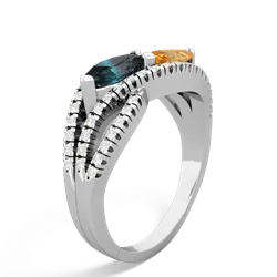 Alexandrite Diamond Rivers 14K White Gold ring R3070