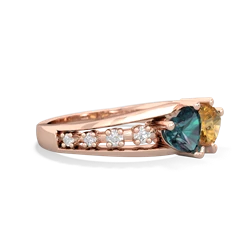 Alexandrite Heart To Heart 14K Rose Gold ring R3342