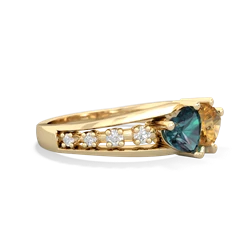 Alexandrite Heart To Heart 14K Yellow Gold ring R3342