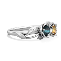 Alexandrite Rose Garden 14K White Gold ring R5510