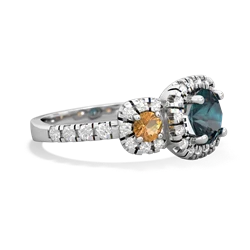 Alexandrite Regal Halo 14K White Gold ring R5350