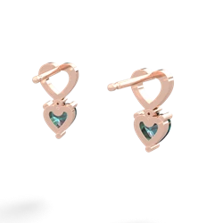 Alexandrite Four Hearts 14K Rose Gold earrings E2558