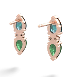 Alexandrite Bowtie Drop 14K Rose Gold earrings E0865