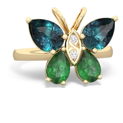 Alexandrite Butterfly 14K Yellow Gold ring R2215