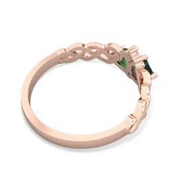 Alexandrite Heart To Heart Braid 14K Rose Gold ring R5870