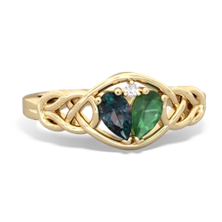 Alexandrite Celtic Love Knot 14K Yellow Gold ring R5420