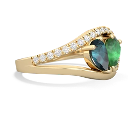 Alexandrite Nestled Heart Keepsake 14K Yellow Gold ring R5650