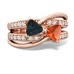 Alexandrite Bowtie 14K Rose Gold ring R2360