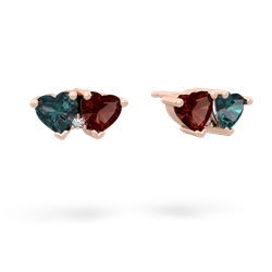 Alexandrite Sweethearts 14K Rose Gold earrings E5260