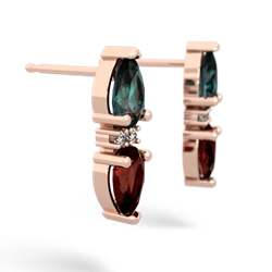 Alexandrite Bowtie Drop 14K Rose Gold earrings E0865