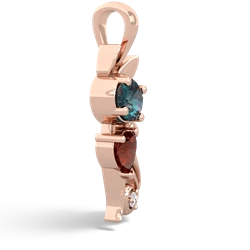 Alexandrite Kitten 14K Rose Gold pendant P5780