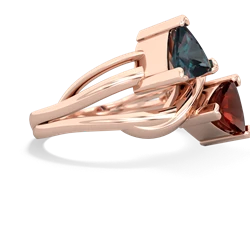 Alexandrite Split Band Swirl 14K Rose Gold ring R2341