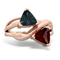 Alexandrite Split Band Swirl 14K Rose Gold ring R2341