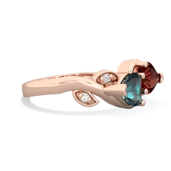 Alexandrite Floral Elegance 14K Rose Gold ring R5790