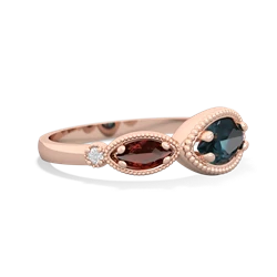 Alexandrite Milgrain Marquise 14K Rose Gold ring R5700