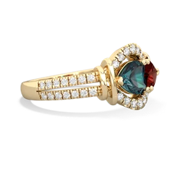 Alexandrite Art-Deco Keepsake 14K Yellow Gold ring R5630