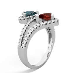 Alexandrite Diamond Dazzler 14K White Gold ring R3000