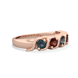 Alexandrite Anniversary Band 14K Rose Gold ring R2089