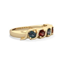 Alexandrite Anniversary Band 14K Yellow Gold ring R2089