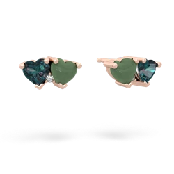 Alexandrite Sweethearts 14K Rose Gold earrings E5260