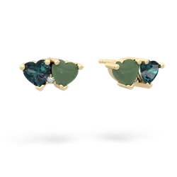 Alexandrite Sweethearts 14K Yellow Gold earrings E5260