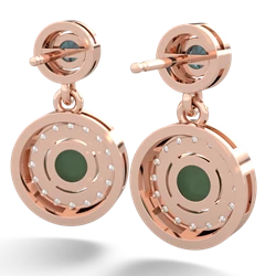 Alexandrite Halo Dangle 14K Rose Gold earrings E5319