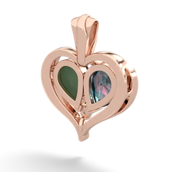 Alexandrite Two Become One 14K Rose Gold pendant P5330