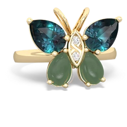 Alexandrite Butterfly 14K Yellow Gold ring R2215