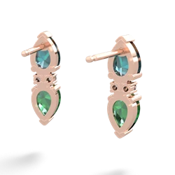 Alexandrite Bowtie Drop 14K Rose Gold earrings E0865