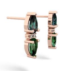 Alexandrite Bowtie Drop 14K Rose Gold earrings E0865