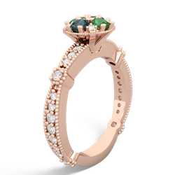 Alexandrite Sparkling Tiara Cluster 14K Rose Gold ring R26293RD