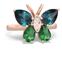 Alexandrite Butterfly 14K Rose Gold ring R2215